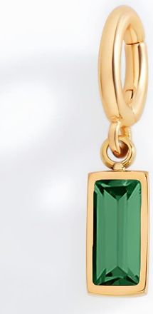 Mint & Lily Dainty Baguette Birthstone Charm in May Emerald at Nordstrom