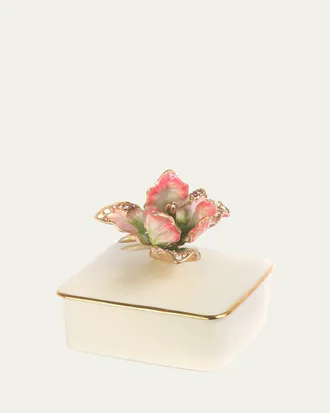 Jay Strongwater Tulip Porcelain Box