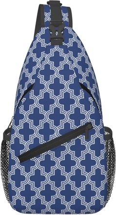 Generic Arabesque Quatrefoil Lattice Outline Sling Bag Trendy Cross Body Bag Anti Theft Crossbody Bags For Casual Outdoors Traveling