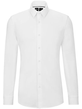 BOSS tailored cotton-blend shirt - men - Polyester/Cotton - 45 - White