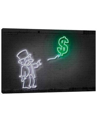 iCanvas Rich Uncle Pennybags (Aka Mr. Monopoly) With A Bal By Octavian Mielu Wall Art
