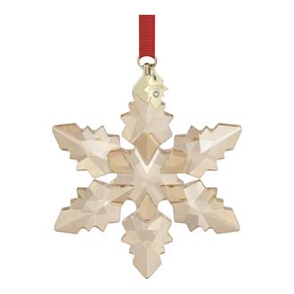Swarovski Uniseks Decoratief Object Feestelijk Ornament Goudkleurig Jaarlijkse Editie 5717890 / 5674349 - Dames - Versiering - Geel - ONE Size - Polyester - Hom