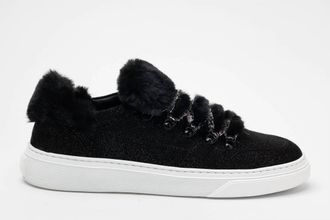 Hogan Womens H365 Wintery Sneakers In Black