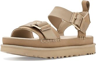 UGG Goldenstar Villa Womens Sandals Mustard Seed : 6.5 B - Medium, Leather