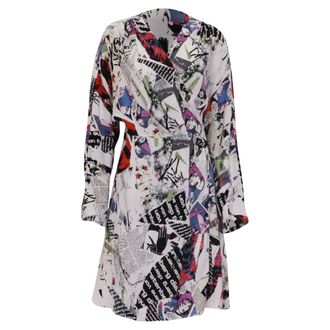 Diane Von F&uuml;rstenberg Diane Von Furstenberg Shia Printed Mini Wrap Dress in Multicolor Viscose
