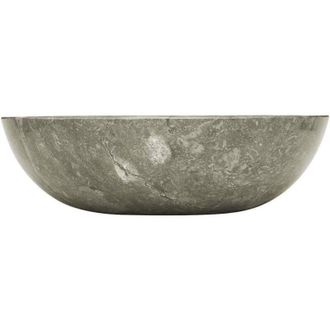 vidaXL Lavabo Gris M&aacute;rmol &Oslash;40x12 Cm Vidaxl