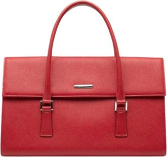 Burberry Pre-owned Handbags, female, Red, Size: ONE SIZE Pre-owned Handbag