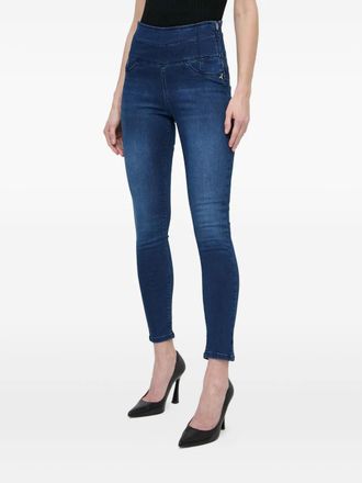 Patrizia Pepe zip-detail jeans - women - Cotton/Polyester/Elastane - 26 - Blue