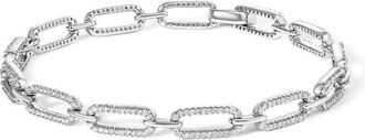 House of Brilliance 14K White Gold 1.00 Cttw Paperclip Link Bracelet