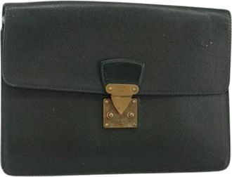 Louis Vuitton Pre-owned Leren Clutch - Dames - Vintage Clutch - Groen - ONE Size - Leer - Vintage