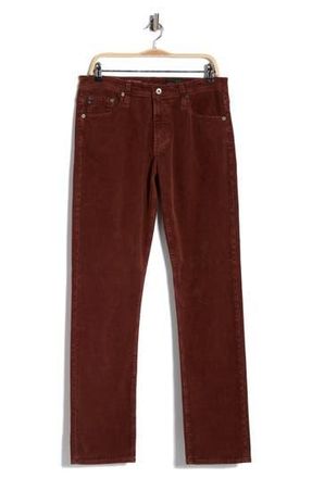 AG - Adriano Goldschmied Everett Straight Leg Corduroy Pants in Sulfur Dark Plum at Nordstrom Rack, Size 31 X 34