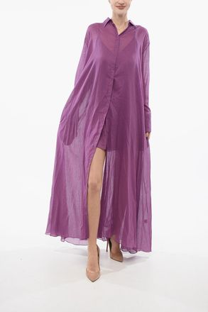 Super Blond Vestito Chemise In Cotone Super Blond