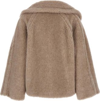 Max Mara Womens Double-Breasted Jacket Cambusa Beige Alpaca Coat