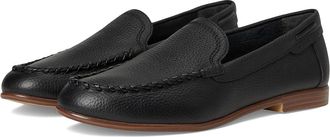 Franco Sarto Maude Loafers/Moc Shoes Womens Dress Flat Shoes Black Pebbled Leather : 8.5 M, Leather/Suede