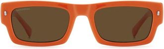 Dsquared2 Icon 0027/S Zonnebril - unisex - Zonnebrillen - Oranje - 55 MM - Accessoires