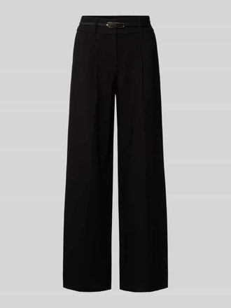 Christian Berg Wide Leg Stoffhose mit Bundfalten in Black, Gr&ouml;&szlig;e 42