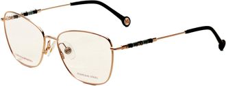 Carolina Herrera Womens Gold Green 55mm Opticals