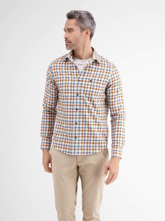 Lerros Karohemd LERROS LERROS Karohemd in Twillqualit&auml;t, Herren, Gr. S, Normalgr&ouml;ssen, weiss (wei&szlig;), 100% Baumwolle, Hemden Karohemd