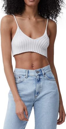 French Connection Keira Mozart Crop Top in Summer White at Nordstrom, Size Large