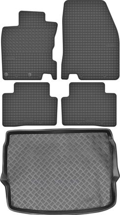 OEM Juego De Alfombrillas De Goma Para Coche Y Alfombrilla Para Maletero Para Nissan Qashqai Ii Crossover (2014-2021)