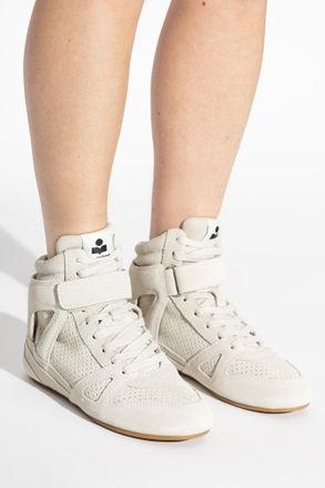Isabel Marant Suede Sports Shoes Senny High, Womens, Cream
