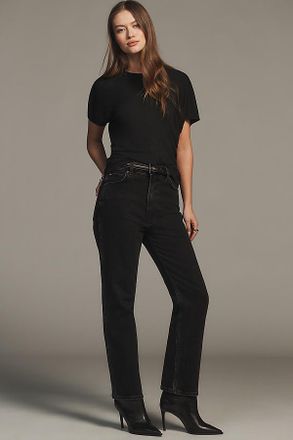 Anine Bing Jane High-Rise Straight-Leg Jeans