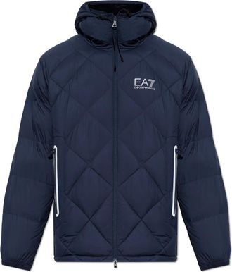 Emporio Armani Piumino con cappuccio - - Jackets - Uomo - Blu - M