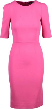 Dolce & Gabbana Tubino Longuette - Dames - Casual kleedjes - Roze - XS - Kleedjes
