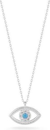 Sphera Milano CZ Sterling Silver Evil Eye Pendant Necklace at Nordstrom Rack