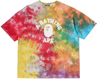 A Bathing Ape Tie Dye College Relaxed Fit Tee m