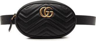 Gucci Pre-owned Gucci GG Marmont Matelasse Leather Belt Bag Ladies 7MZT996NT1A5Q5WA