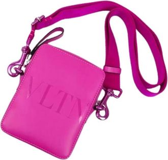 Valentino Pre-owned Cross Body Bags, female, Pink, Size: ONE SIZE Pre-owned Vltn Small Crossbody Shoulder Bag