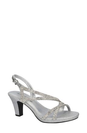 Easy Street Radiant Slingback Sandal in Silver Glitter-Stones at Nordstrom, Size 6.5