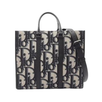 Dior Pre-owned Maxi Dior Oblique 2way Tote Bag - Heren - Pre-owned - Veelkleurig - Maat: ONE Size Leer