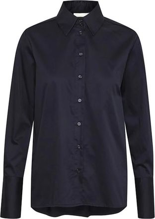 Inwear Klassieke Marineblauwe Overhemd - Dames - Overhemden - Blauw - XS - Katoen - Overhemden