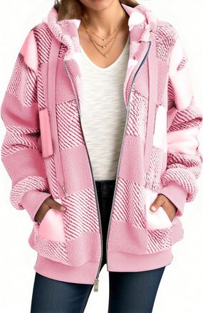 Generic Casual Jackets for Women Trendy Fur Coat Womens Wool Black Fleece Jacket Womens Coats Corduroy Lined Teddy Zip Up and Fuzzy Faux