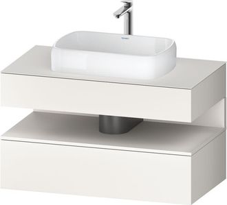 Duravit Duravit - Qatego Consola Mueble Bajo Lavabo, 1 Extra&iacute;ble, 1 Caj&oacute;n