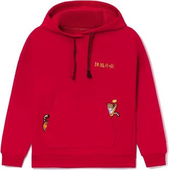Li-Ning (WMNS) Li-Ning Rijindoujin Embroidered Logo Hoodie Red AWDS156-2