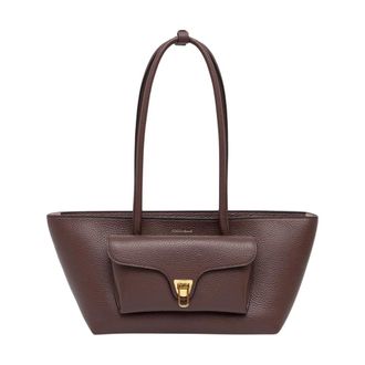 Coccinelle Double Beat Tote - Dames - Tassen - Paars - Maat: ONE Size Leer