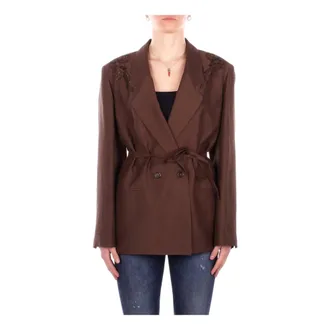Blugirl Blazers, female, Brown, Size: XS Blazer