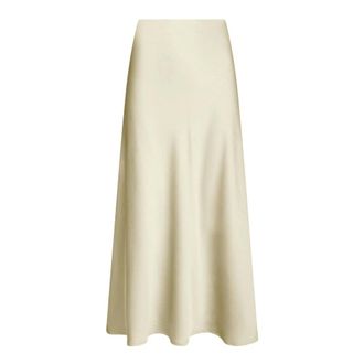 Neo Noir Satin Skirt - Light Yellow - female - Neo Noir - Midi Skirts - Yellow - 2XL - Skirts