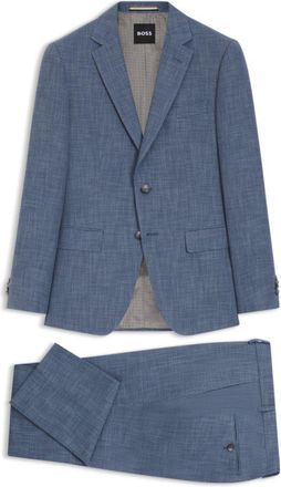 BOSS Two-piece slim-fit suit in cotton and virgin wool