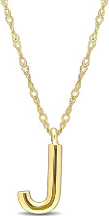 Mimi & Max Initial J Pendant w/ Chain in 14k Yellow Gold