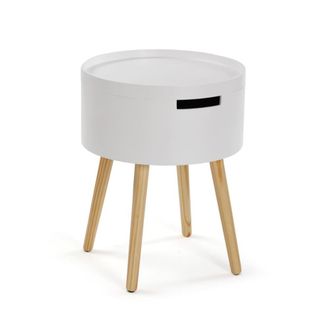 VERSA Mesilla de noche en madera aglomerada blanco