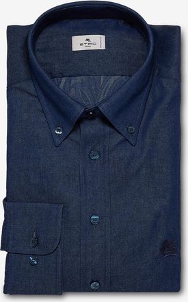 Etro Chambray-Hemd mit geknöpftem Kragen Pegaso