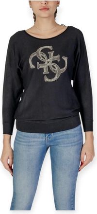 Guess Sweatshirts, female, Black, Size: S T-shirt Viscosa