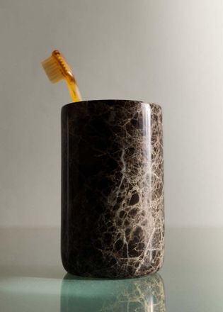 Mango Bicchiere spazzolino da denti marmo marrone - Home - Taglia unica - MANGO HOME