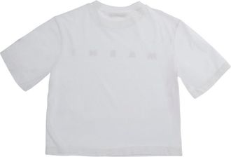 Marni Girls Cotton T-Shirt White T-Shirts And Polos