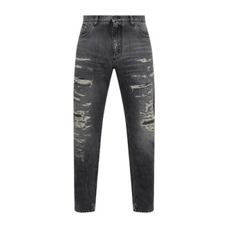 Dolce & Gabbana Slim-fit Jeans, male, Black, Size: M Stylish Pants for Men