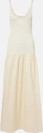 Frankie Shop Ilya cotton-trimmed maxi dress